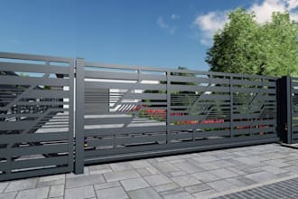design sliding gate, cantilever gate, driveway gates and cad fabrication drawing
