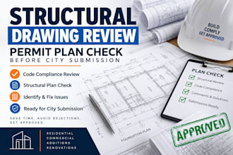 structural drawing review permit plan check before city submission