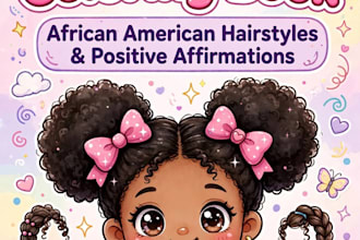 do cozy afro hairstyles and affirmations ready to print coloring book
