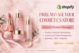 be your shopify product manager for cosmetics and beauty store
