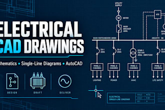 draft electrical schematics and single line diagrams in autocad