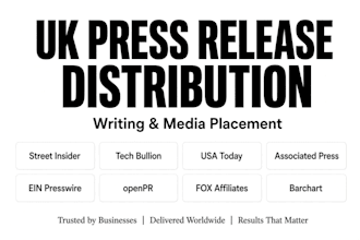 do UK press release writing, submit UK pr article, UK press release distribution