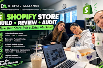build shopify store or professionally review and audit shopify increase sales