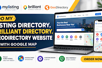 do mylisting directory, brilliant directory geodirectory website with google map