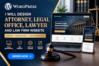 design attorney, lawyer and law firm website in wordpress