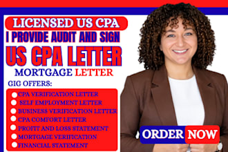 write US CPA letter gaap audit mortgage letter fdd franchise