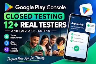 do 12 testers for google play console closed testing and andriod app testing