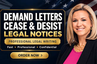 write cease and desist letter, demand letter, legal notice