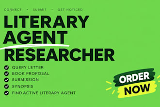 be your literary agent for book publishing