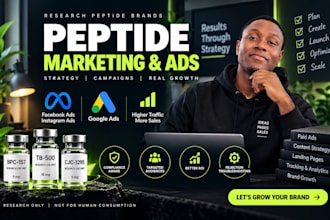 do peptide marketing, peptide facebook ads and google ads for ruo brands