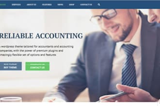 build squarespace accounting website finance service bookkeeping website