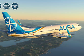 design custom 3d aircraft livery for flight simulator