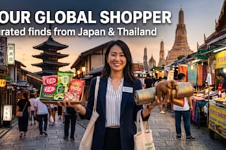 be your personal shopper in japan and thailand for product sourcing and shipping