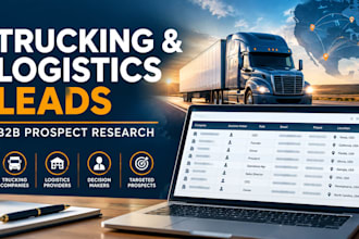 find trucking logistics company leads, CEO founder cold outreach, b2b leads list
