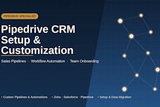 setup and customize your pipedrive CRM  for your sales team