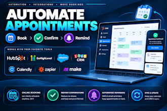 build CRM appointment booking and follow up workflow and automation system