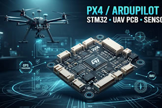 develop px4 flight controller, ardupilot, stm32 uav pcb and sensor integration