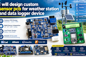 design custom sensor pcb for weather station and data logger device
