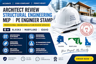 architect review structural engineering mep pe engineer stamp in alaska maryland