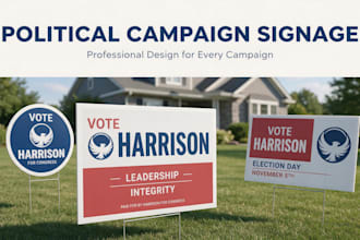 design political yard sign campaign lawn election sign design politcal campaign