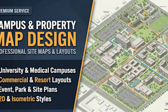design campus map design property layout site map layout site and blueprint