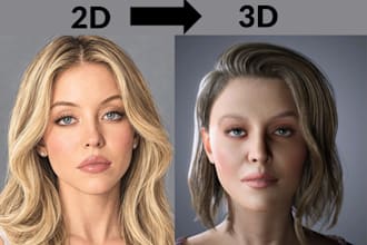 convert 2d to 3d full body model, stl to 3mf, bambulab 3d printing 3d character