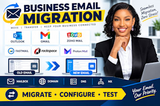 migrate emails from outlook gmail zoho mail fastmail rackspace and proton mail