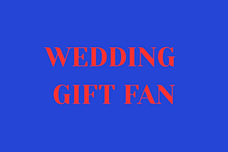 design your wedding couple gift fan