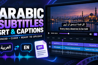create arabic subtitles and srt files for your videos