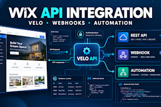 build wix velo API integration, webhook and third party integrations