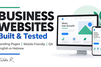 build and test a responsive business website or landing page