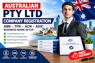 register australian pty ltd company, abn, tfn and business name