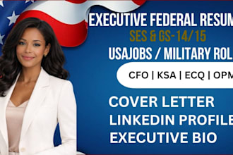 write federal, usajobs, goverment, military, veteran, ses, ksa and gs14 resume