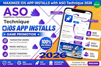 do aso moblie app promotion gain iso app install, app marketing, gain promotion