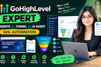 build gohighlevel website, funnel, ai agent, and automation