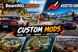 create beamng drive mod, beamng track, beamng map for your custom assetto corsa