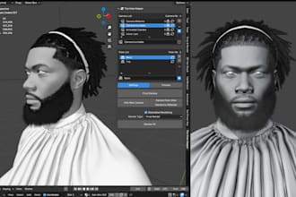 create 3d clothing, outfits, hair grooming, xgen for your metahuman character