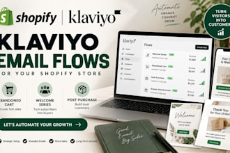 setup shopify klaviyo email flows abandoned cart and welcome purchase automation
