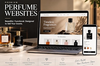 design a premium perfume website for your fragrance brand