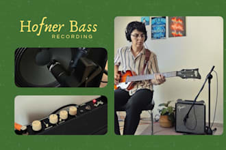 record your song with a hofner bass