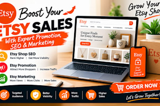 boost etsy sales with etsy promotion, etsy shop seo and etsy marketing