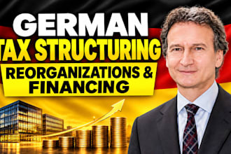 advise on german tax structuring, reorganizations and financing