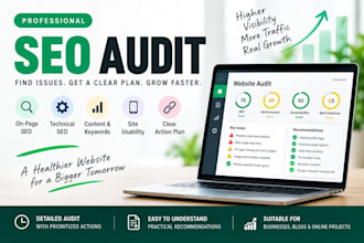 audit your website SEO and provide an action plan