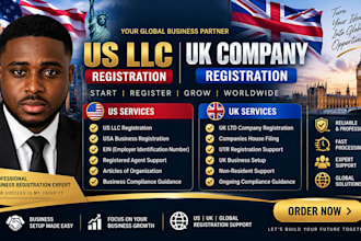 do US llc registration, USA business registration, ein, UK company registration