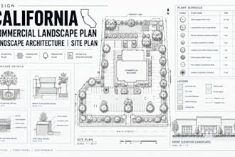 design california commercial landscape plan landscape architecture site plan