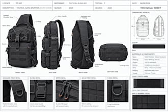 create tactical gear tech pack, sling pack, utility bag and outdoor euipment
