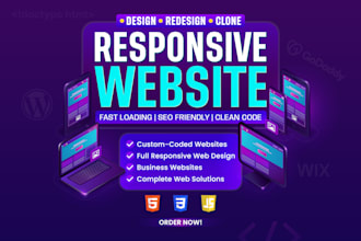 design and develop a custom responsive modern website