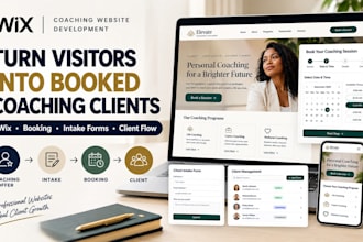 build a wix coaching website with booking forms and client management
