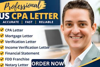 write a cpa comfort letter for mortgage and income verification