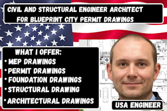 be your architect for city permit,civil and structural drawings texas florida ny